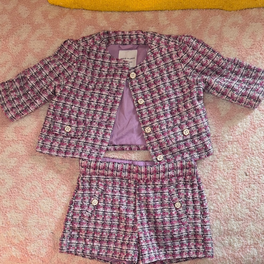 Janie and Jack Pink and Purple Kids Matching Set